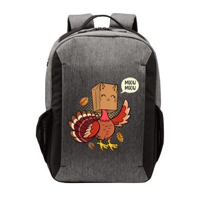 Meow Cat Funny Turkey Thanksgiving Holiday Vector Backpack