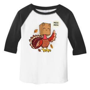 Meow Cat Funny Turkey Thanksgiving Holiday Toddler Fine Jersey T-Shirt