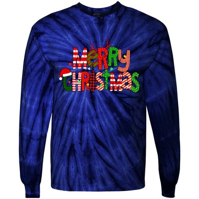 Merry Christmas Family Matching Tie-Dye Long Sleeve Shirt