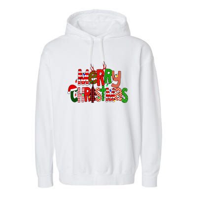 Merry Christmas Family Matching Garment-Dyed Fleece Hoodie