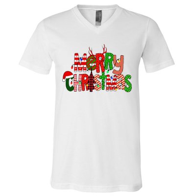 Merry Christmas Family Matching V-Neck T-Shirt