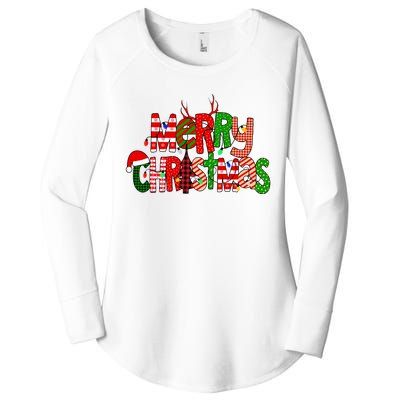 Merry Christmas Family Matching Women's Perfect Tri Tunic Long Sleeve Shirt