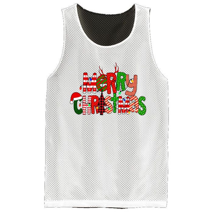 Merry Christmas Family Matching Mesh Reversible Basketball Jersey Tank