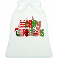 Merry Christmas Family Matching Ceramic Bell Ornament