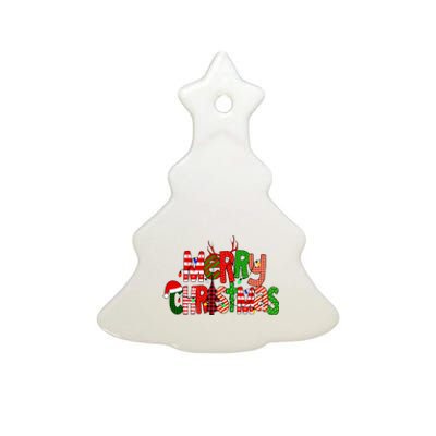 Merry Christmas Family Matching Ceramic Tree Ornament