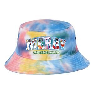 Merry Christmas Frosty Snowman Christmas Movie Frosty Snowman Xmas Tie Dye Newport Bucket Hat