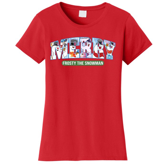 Merry Christmas Frosty Snowman Christmas Movie Frosty Snowman Xmas Women's T-Shirt