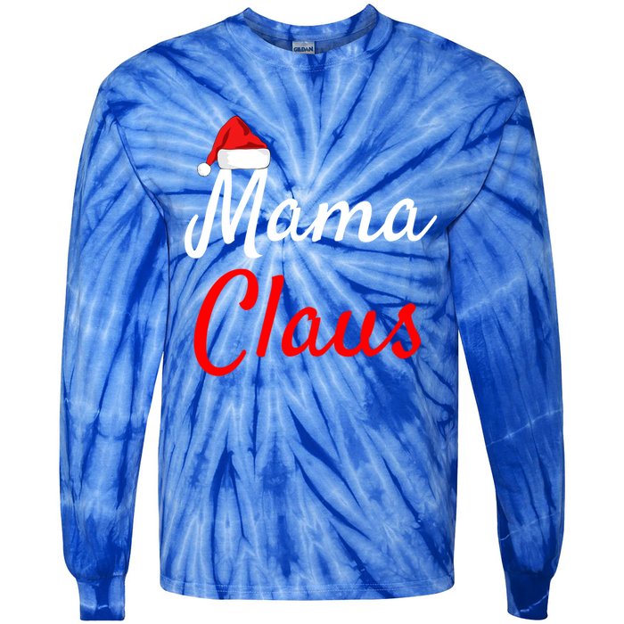 Mama Claus Funny Gift Meaningful Gift Daddy Claus Mama Claus Pajamas Funny Gift Tie-Dye Long Sleeve Shirt