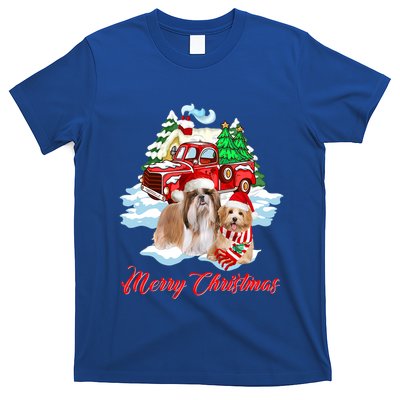 Merry Christmas Funny Santa Shih Tzu Dog Lover Christmas Cute Gift T-Shirt