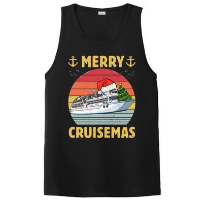 Merry Cruisemas Funny Cruise Ship Family Christmas Vintage Cool Gift PosiCharge Competitor Tank