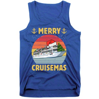 Merry Cruisemas Funny Cruise Ship Family Christmas Vintage Cool Gift Tank Top