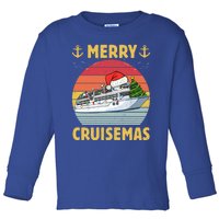 Merry Cruisemas Funny Cruise Ship Family Christmas Vintage Cool Gift Toddler Long Sleeve Shirt