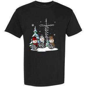 Merry Christmas Faith Hope Love Christmas Snowmen Gift Garment-Dyed Heavyweight T-Shirt