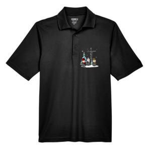 Merry Christmas Faith Hope Love Christmas Snowmen Gift Men's Origin Performance Pique Polo