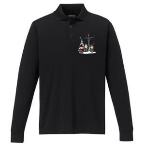 Merry Christmas Faith Hope Love Christmas Snowmen Gift Performance Long Sleeve Polo