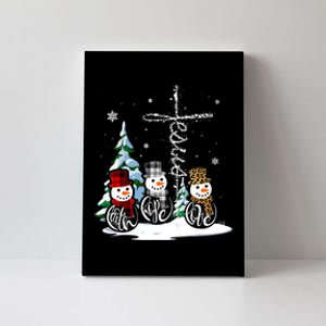 Merry Christmas Faith Hope Love Christmas Snowmen Gift Canvas