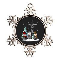 Merry Christmas Faith Hope Love Christmas Snowmen Gift Metallic Star Ornament