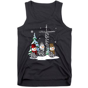 Merry Christmas Faith Hope Love Christmas Snowmen Gift Tank Top