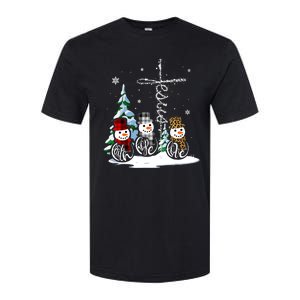 Merry Christmas Faith Hope Love Christmas Snowmen Gift Softstyle CVC T-Shirt