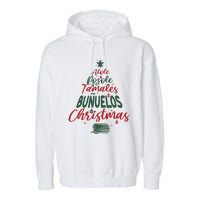 Mexican Christmas Feliz Navidad Tree Christmas Garment-Dyed Fleece Hoodie