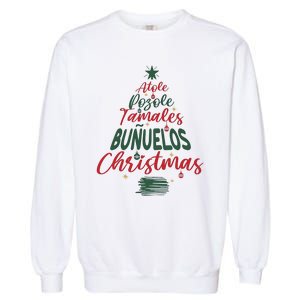 Mexican Christmas Feliz Navidad Tree Christmas Garment-Dyed Sweatshirt