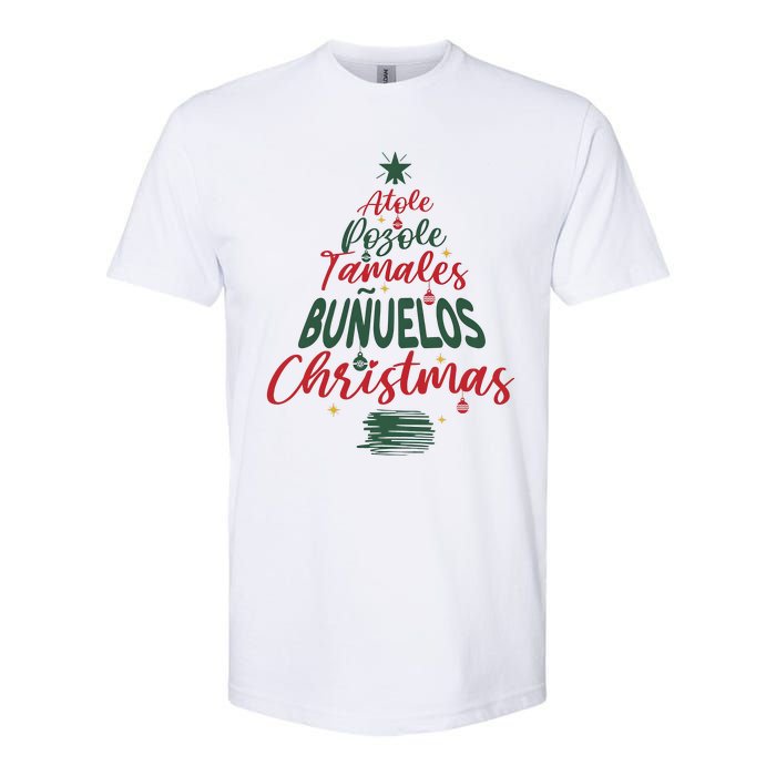 Mexican Christmas Feliz Navidad Tree Christmas Softstyle CVC T-Shirt