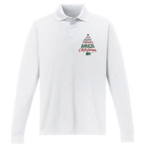 Mexican Christmas Feliz Navidad Tree Christmas Performance Long Sleeve Polo