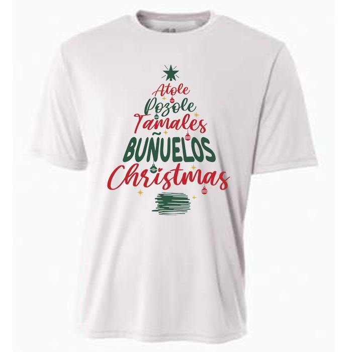 Mexican Christmas Feliz Navidad Tree Christmas Cooling Performance Crew T-Shirt