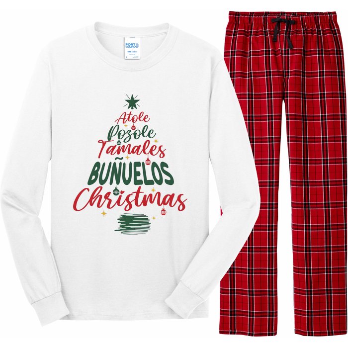 Mexican Christmas Feliz Navidad Tree Christmas Long Sleeve Pajama Set