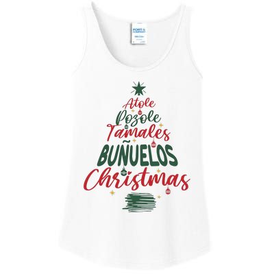 Mexican Christmas Feliz Navidad Tree Christmas Ladies Essential Tank