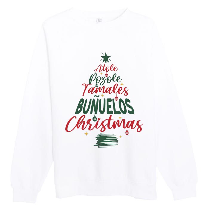 Mexican Christmas Feliz Navidad Tree Christmas Premium Crewneck Sweatshirt