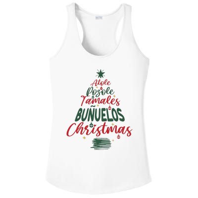 Mexican Christmas Feliz Navidad Tree Christmas Ladies PosiCharge Competitor Racerback Tank