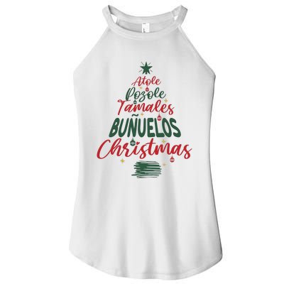 Mexican Christmas Feliz Navidad Tree Christmas Women’s Perfect Tri Rocker Tank