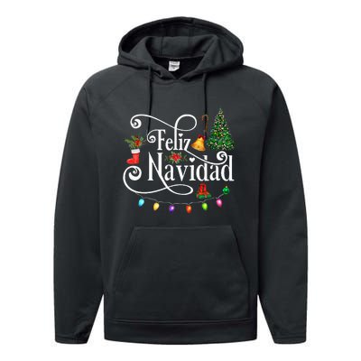 Mexican Christmas Feliz Navidad Spanish Christmas Performance Fleece Hoodie