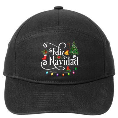 Mexican Christmas Feliz Navidad Spanish Christmas 7-Panel Snapback Hat