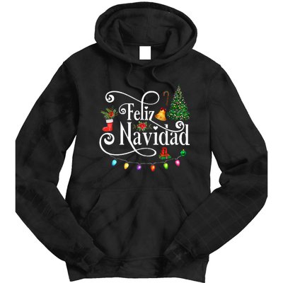 Mexican Christmas Feliz Navidad Spanish Christmas Tie Dye Hoodie