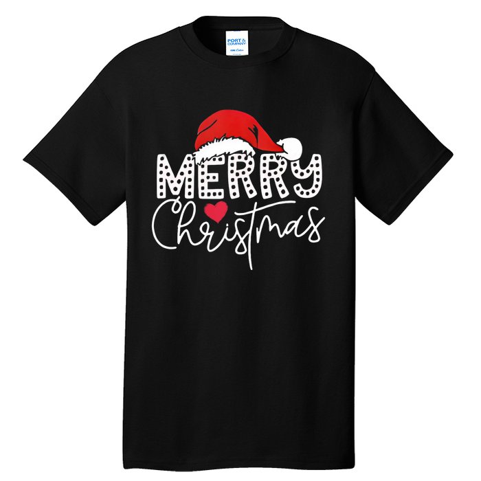 Merry Christmas Family Matching Christmas Lights Xmas Women Tank Top Tall T-Shirt