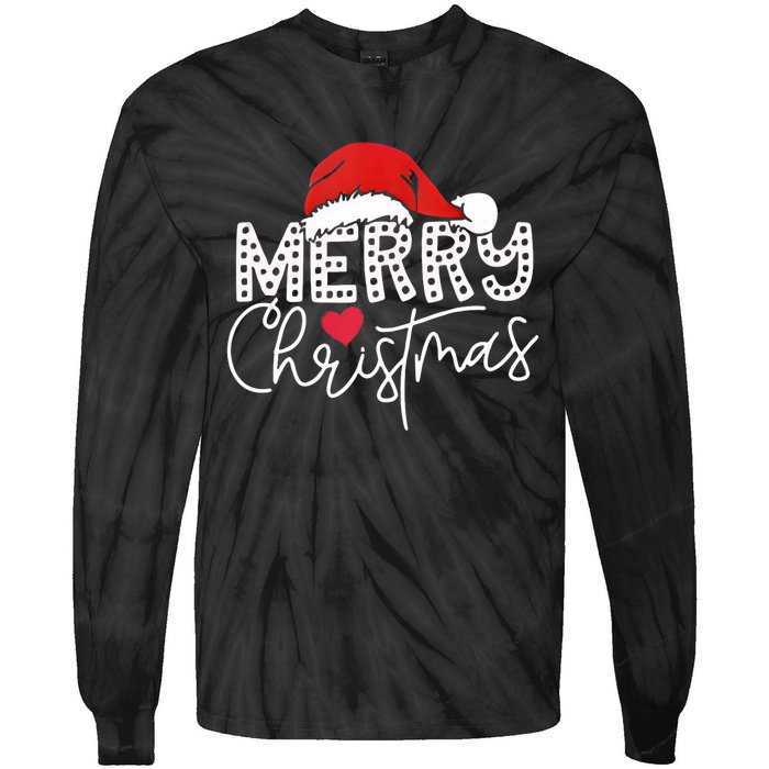 Merry Christmas Family Matching Christmas Lights Xmas Women Tank Top Tie-Dye Long Sleeve Shirt