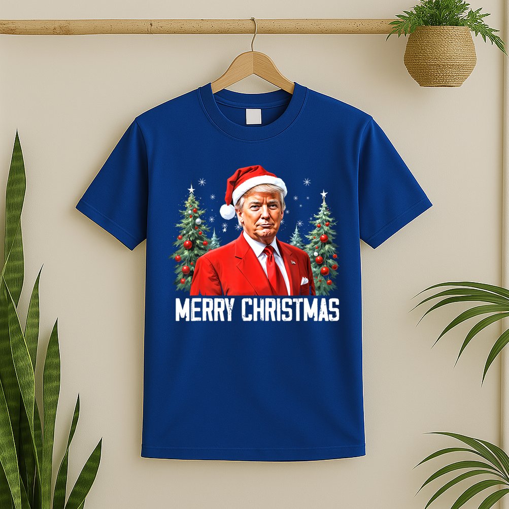 Merry Christmas Funny Santa Trump 2024 Xmas Gift T-Shirt