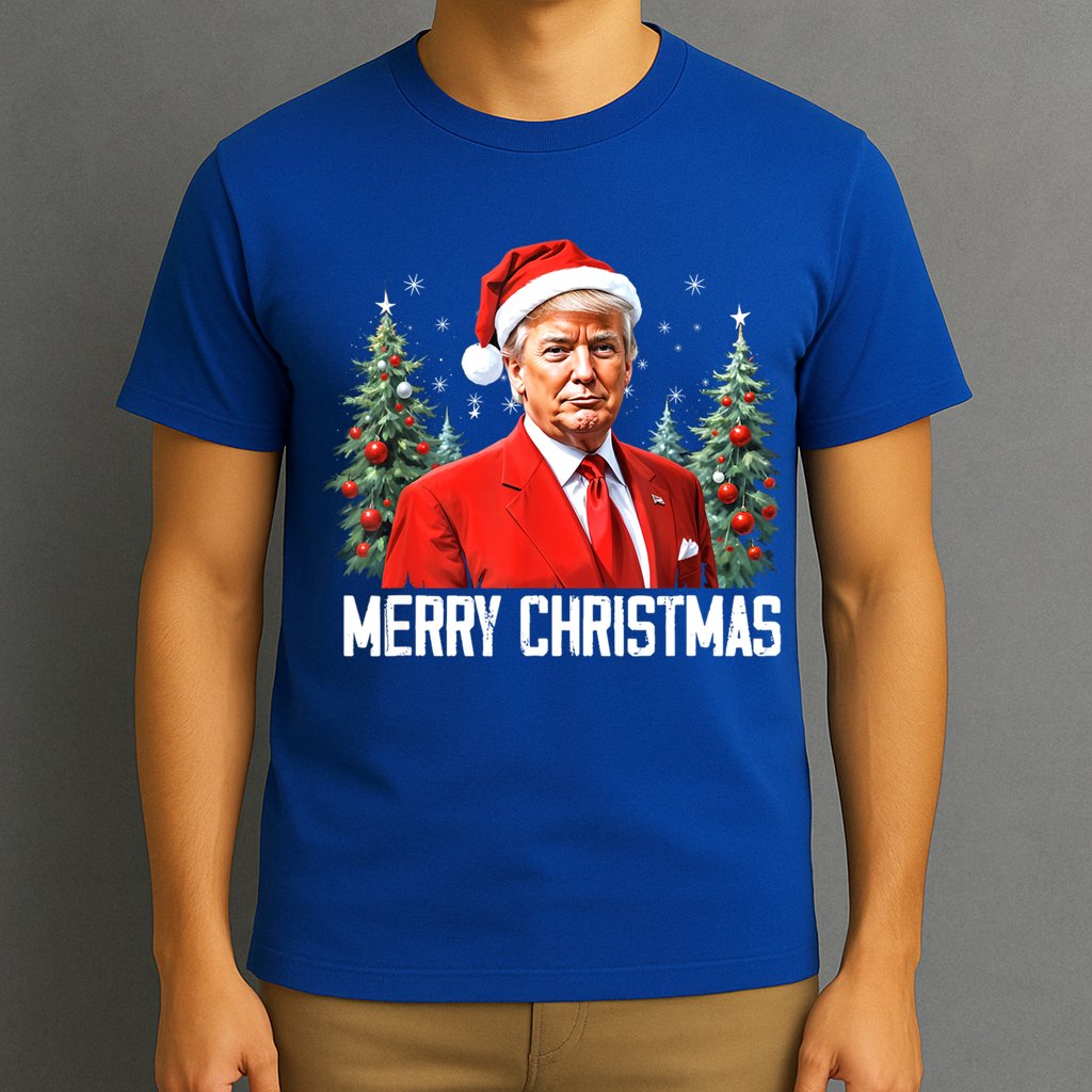 Merry Christmas Funny Santa Trump 2024 Xmas Gift T-Shirt