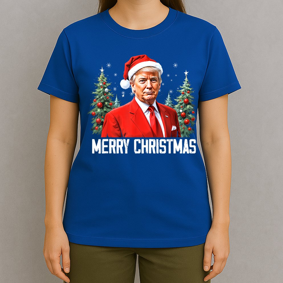 Merry Christmas Funny Santa Trump 2024 Xmas Gift T-Shirt