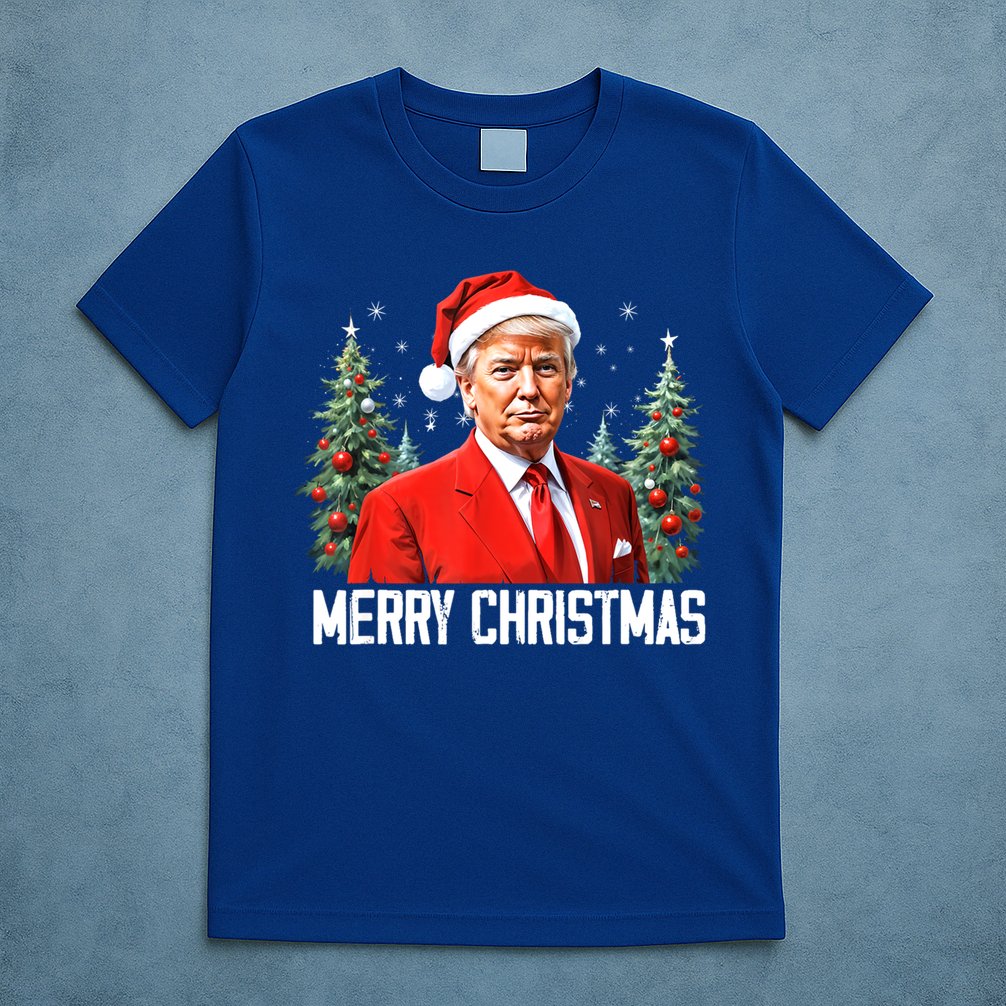 Merry Christmas Funny Santa Trump 2024 Xmas Gift T-Shirt