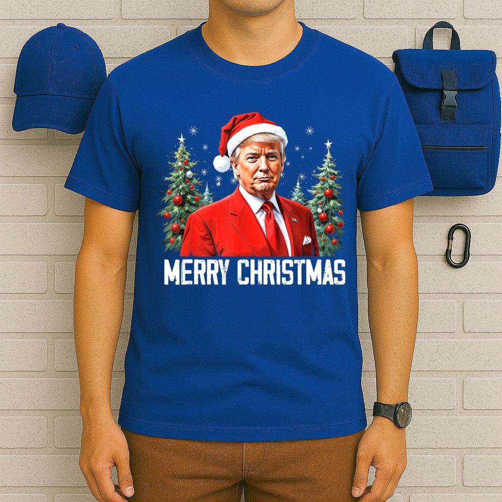 Merry Christmas Funny Santa Trump 2024 Xmas Gift T-Shirt