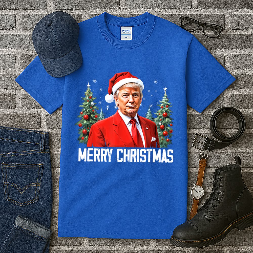 Merry Christmas Funny Santa Trump 2024 Xmas Gift Tall T-Shirt