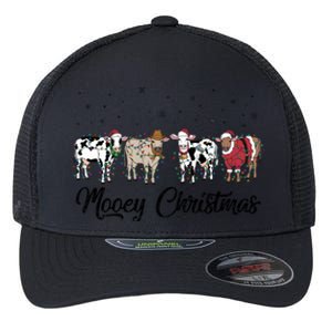 Mooey Christmas Funny Cow Holiday Xmas Holiday Flexfit Unipanel Trucker Cap