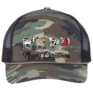 Mooey Christmas Funny Cow Holiday Xmas Holiday Retro Rope Trucker Hat Cap