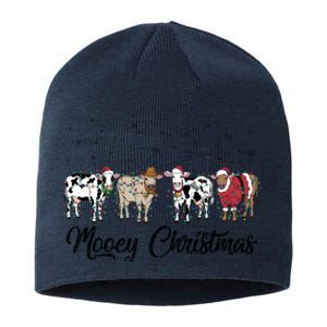 Mooey Christmas Funny Cow Holiday Xmas Holiday Sustainable Beanie