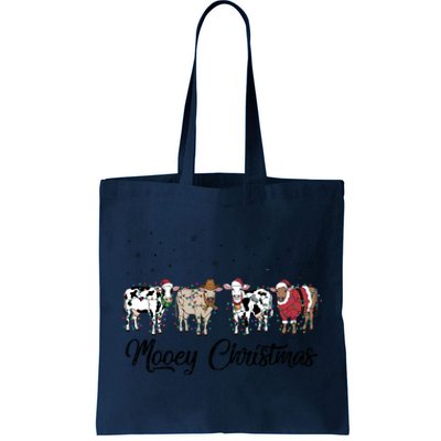 Mooey Christmas Funny Cow Holiday Xmas Holiday Tote Bag