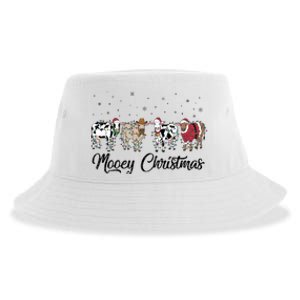 Mooey Christmas Funny Cow Holiday Xmas Holiday Sustainable Bucket Hat