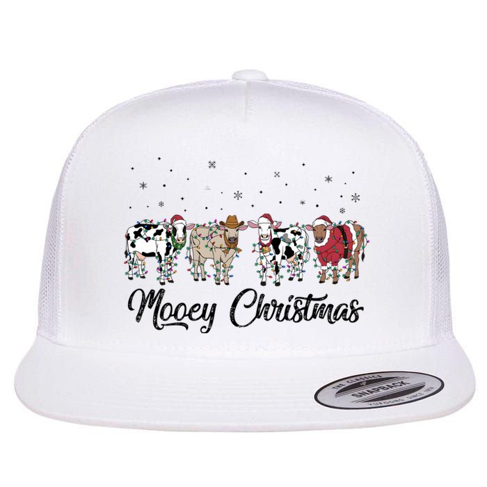 Mooey Christmas Funny Cow Holiday Xmas Holiday Flat Bill Trucker Hat